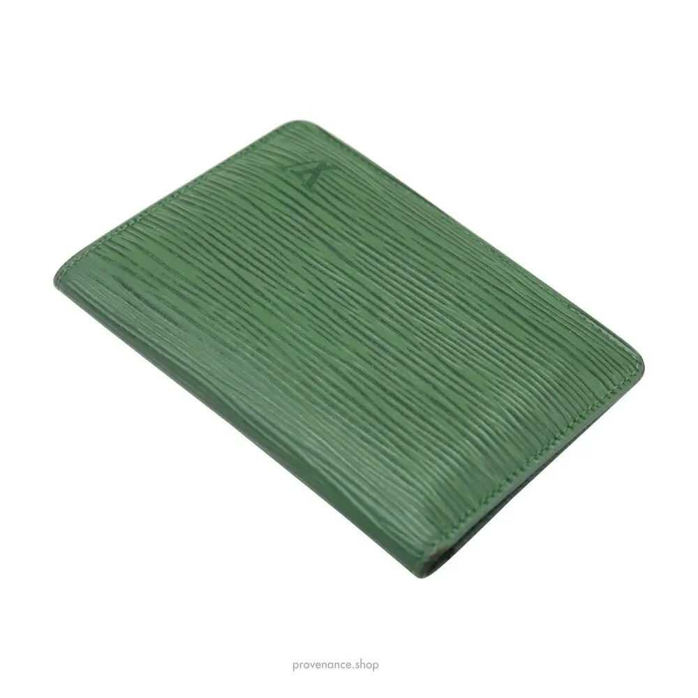 🔴 Louis Vuitton 2ID Wallet - Green Epi Leather
